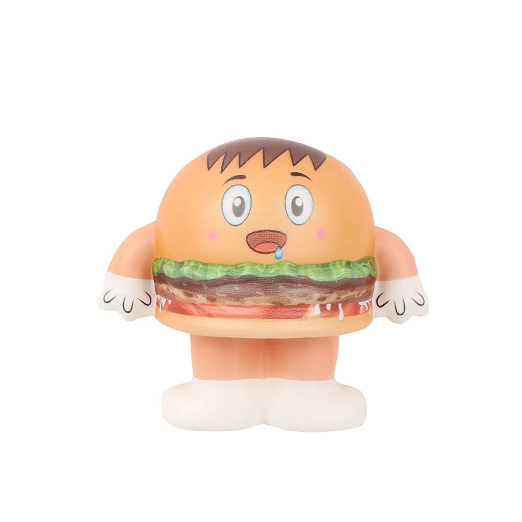 4 стиля Милая Мини Очаровательная кукла гамбургер медленно поднимающаяся дети снятие стресса декомпрессия сжимаемая игрушка пищащая