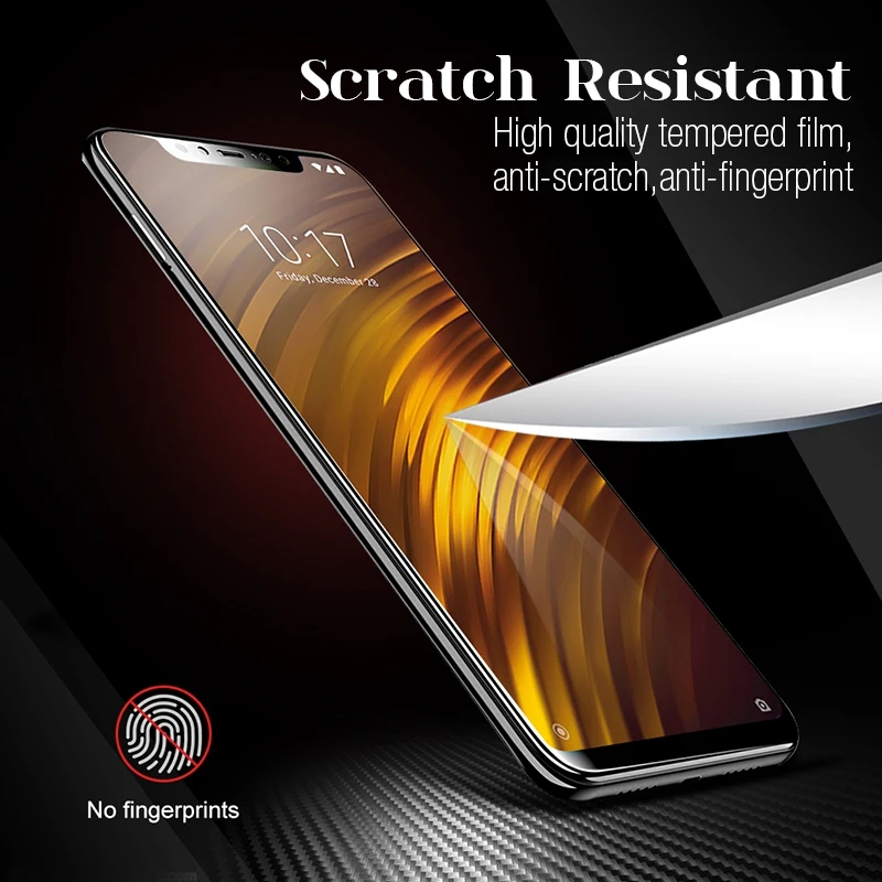TOMKAS Xiaomi Pocophone F1&nbsp;Tempered Glass Scratch Proof Screen Protector For Xiaomi Mi 8 Glass&nbsp;Protector&nbsp;Xiaomi Mi 8 SE Glass