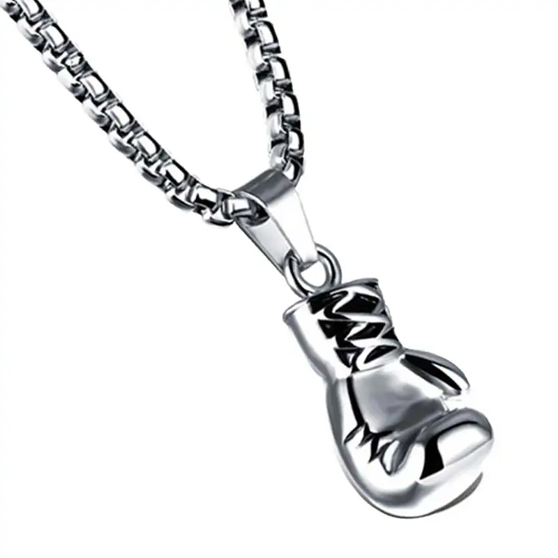 

MMA Warrior Pendant Boxing Glove Necklace Fighter Boxer Boxing Sparring Gift Stainless Steel Chain 23in 10PCS