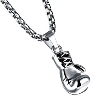 

MMA Warrior Pendant Boxing Glove Necklace Fighter Boxer Boxing Sparring Gift Stainless Steel Chain 23in 10PCS
