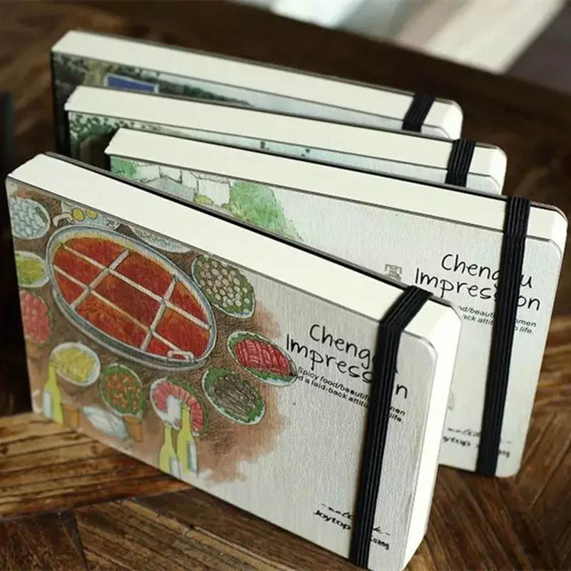 

144 Sheets 80g Creative Business Hand-painted hand drawn notebook doodle blank inner page sketch notepad hand book
