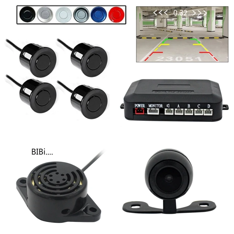 

Free shipping 4 probes Car visible Reverse camera Backup Radar Parking sensor
