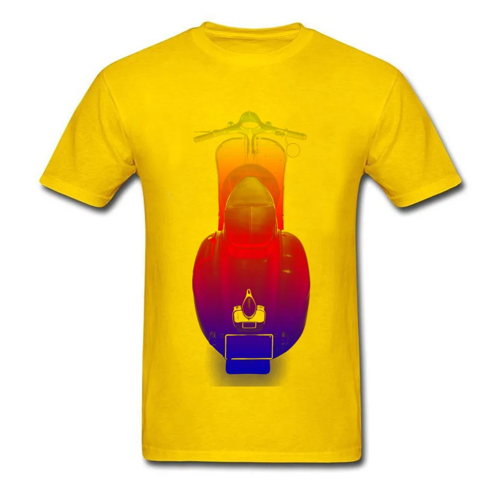 my retro motorbike Funny NEW YEAR DAY Pure Cotton O-Neck Boy Tops Shirts Design Clothing Shirt Coupons Short Sleeve T-shirts my retro motorbike yellow