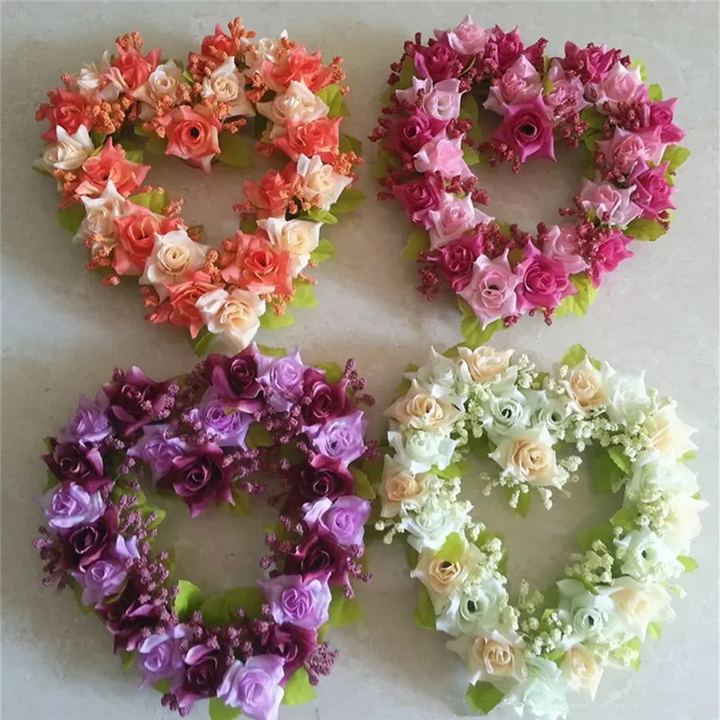 Fashion Romantic Heart Shaped Artificial Flower Decoration Hanging