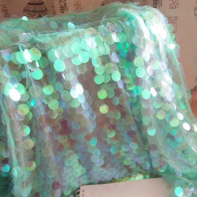 Light Green Рыба чешуя симфония Блестки Ткань лазерная ткань свадьба сцена живой Фон тканевый фон для фото одежда ткань - Цвет: Light Green