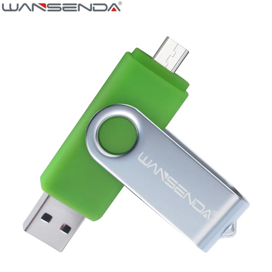 WANSENDA 128 ГБ 256 Гб OTG USB флеш-накопитель смартфон OTG накопитель 8 ГБ 16 ГБ 32 ГБ 64 Гб высокоскоростная USB карта памяти флешка - Цвет: Зеленый