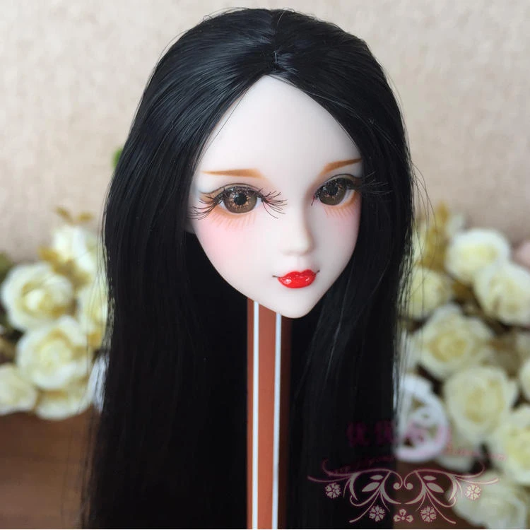 Tête De Poupée De Maquillage De Première Classe/yeux 3d, Vrais Cils, Dessin  À La Main, Accessoires De Cheveux Blancs, Bricolage Pour Poupée À Peau  Blanche Xinyi Ob - Acessórios Para Bonecas 