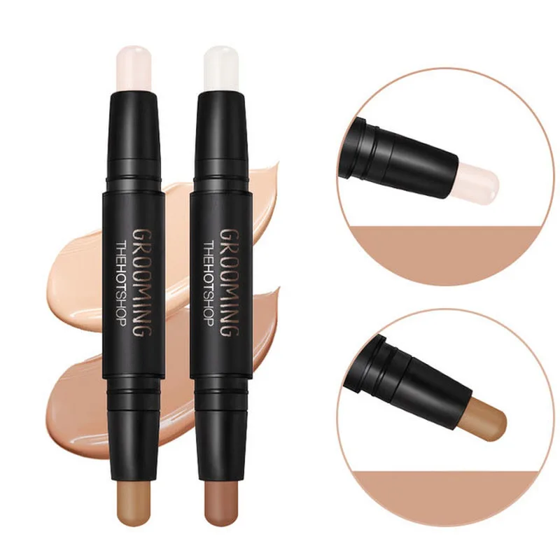 

Double-headed dual-use two-color repairing rod V-face shadow nasal shadow high-gloss stereo repairing concealer lying silkworm