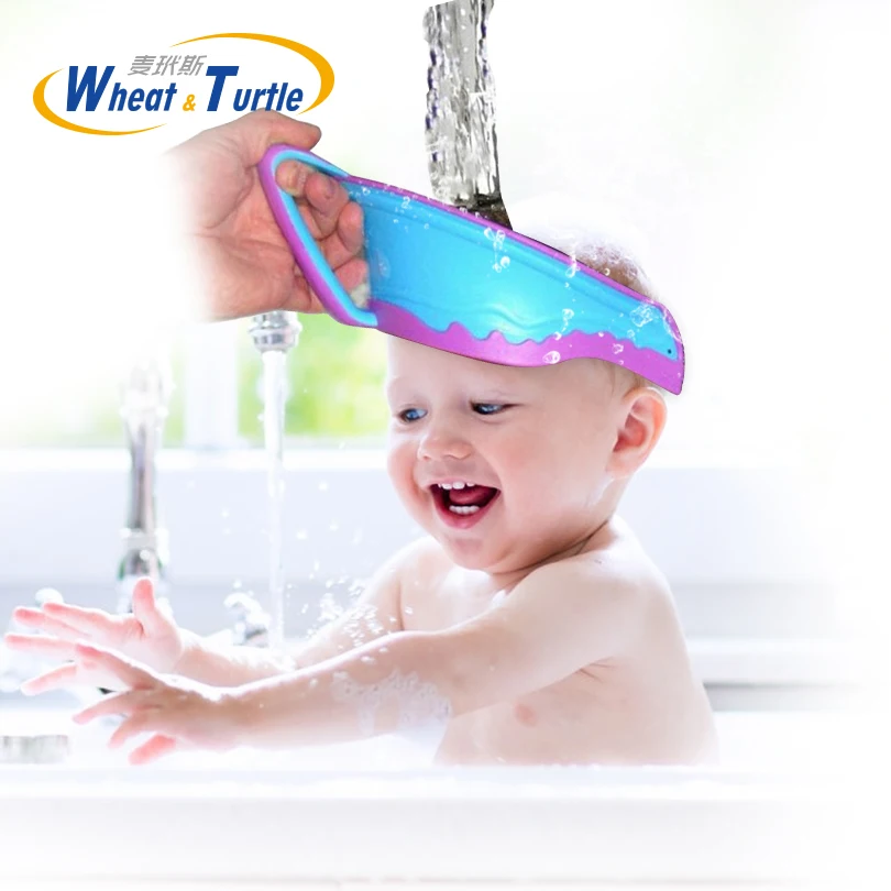 

Hair Wash Shampoo Shield Waterproof Splashguard for Infant Children Baby Kids Bath Visor Hat Adjustable Baby Shower Protect Cap