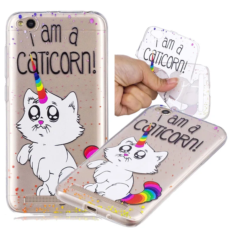 Slim Patterned Clear Soft TPU Gel Silicone Case Cover For Xiaomi Mi A1 Redmi 4X 4A Ultra Thin Phone Capa For Redmi Note 5A 4X 5A(5)
