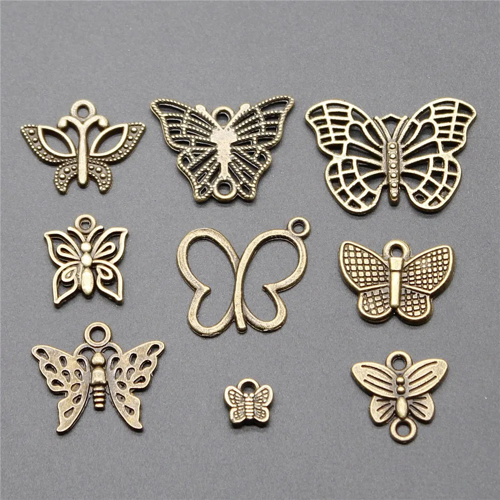 

20pcs Butterfly Charm Antique Bronze Color Butterfly Pendant Charm Small Butterfly Charm Jewelry Accessories