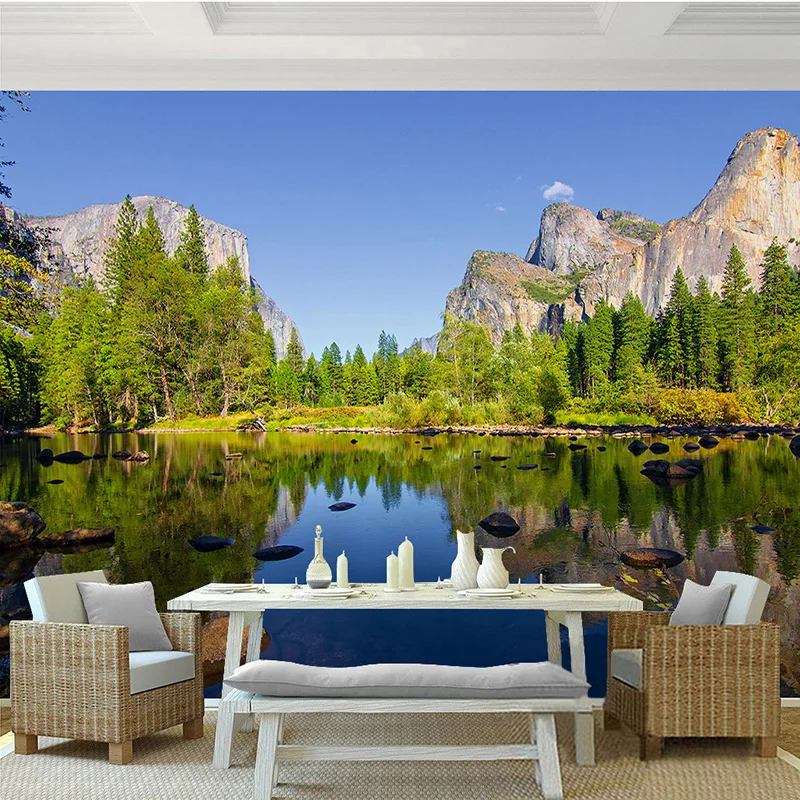 HD Lake Landscape натуральные обои для гостиной столовой интерьера удобный декор 3D