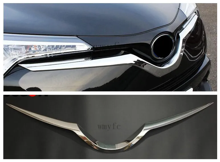 For Toyota C HR CHR 2016 2017 Car Front Grill Trim ABS Chrome Under