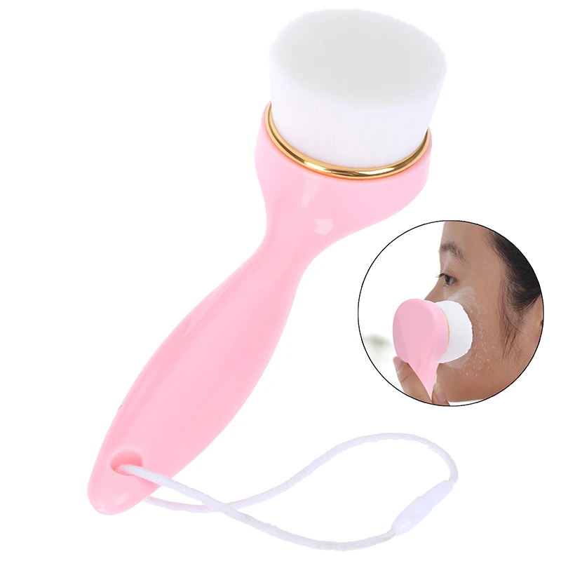 Superfine Fibre Soft Facial Brush Deep Pore Cleansing Massage Brush Nylon Face Washing Brush With Long Handle Beauty Tool New
