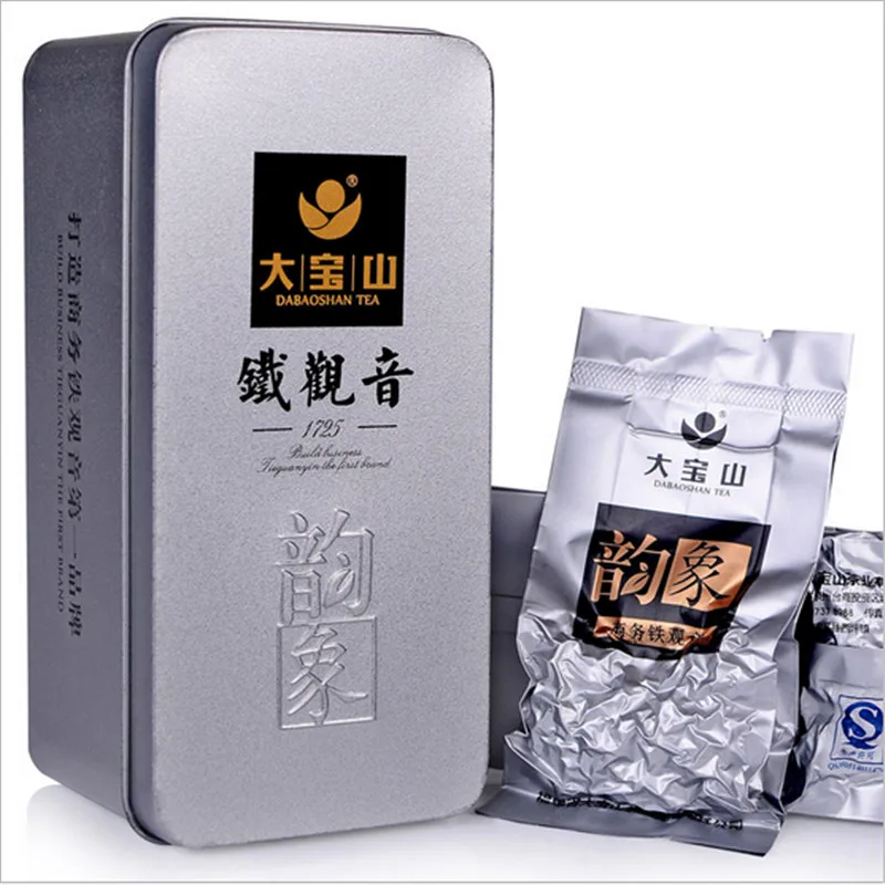 

High quality Fen tieguanyin vesicles tin box bag gift boxes green food 2016 new natural Tieguanyin luzhou-flavor oolong tea
