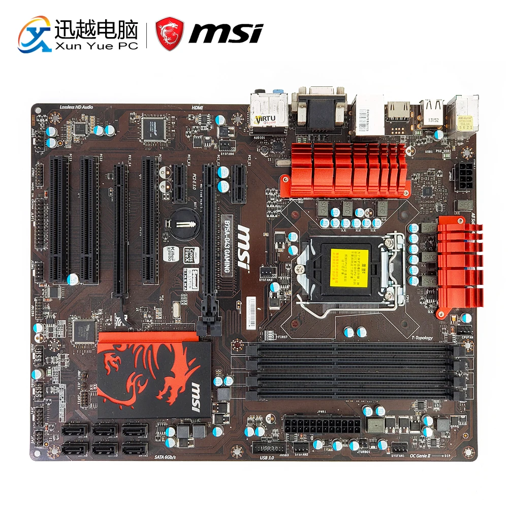 

MSI B75A-G43 GAMING Desktop Motherboard B75 Socket LGA 1155 i3 i5 i7 DDR3 32G SATA3 USB3.0 VGA DVI HDMI HiFi ATX