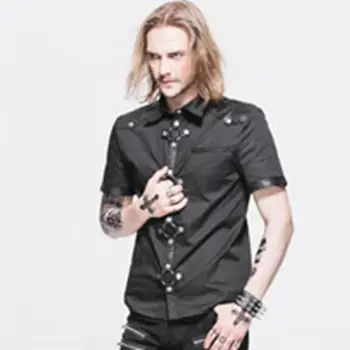 

Devil Fashion Men's Punk Style Short Sleeve Shirt SHT008
