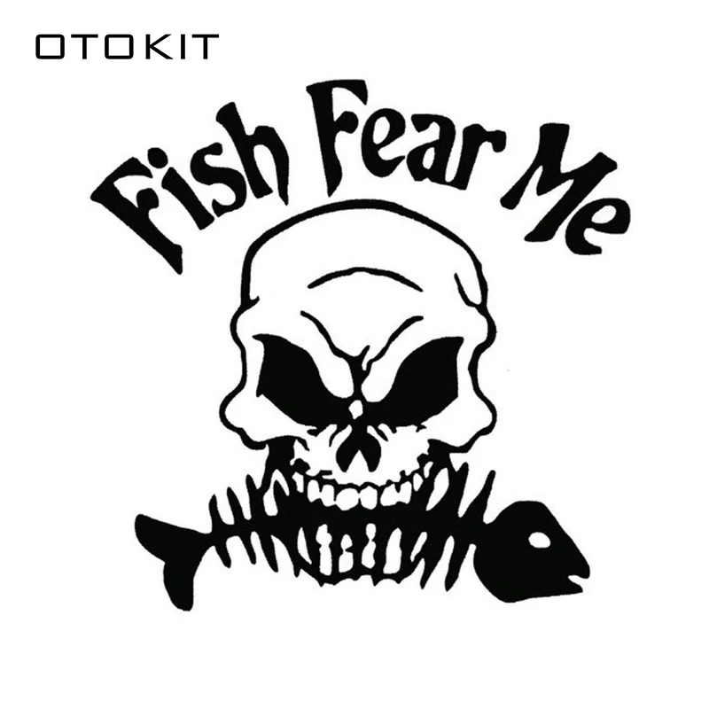 3d Ikan Takut Saya Tulang Tengkorak Stiker Memancing Reflektif Mobil Stiker Ikan Kerangka Pintu Dekorasi Decal Hitam Silver Putih Car Sticker Reflective Car Stickerskull Sticker Aliexpress