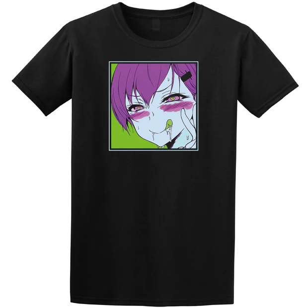 

New Fashion Men Ahegao Print Casual T-Shirt JK harajuku Summer top free shipping t-shirt Casual Short