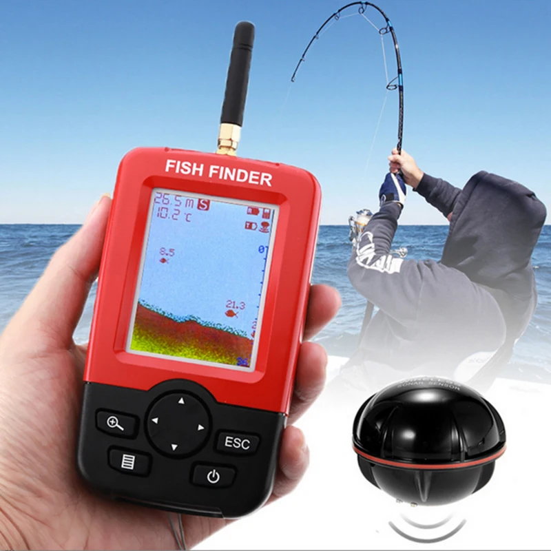 

Ultra-sonar Fish Sensor Fishing Finder Alarm 100M With 2.4 inch TFT LCD Screen Fishing Tools Lure Echo Sounder Fish Detector