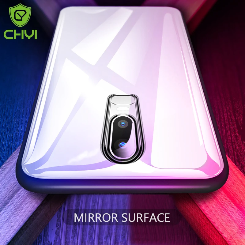 

CHYI Luxury case For Oneplus 6 case Tempered glass Protective case Explosion-proof shockproof case oneplus6 Back cover one plus