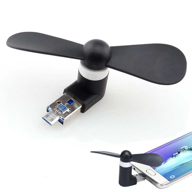 

2 in 1 Mini Portable mobile phone USB Fan Portable Hand Fan for Android OTG Smartphone Gadget Cool USB Power Bank laptop Fans