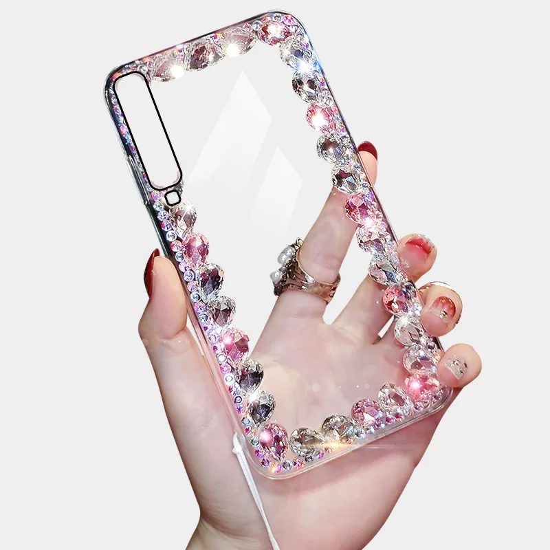 Для samsung galaxy a750 al включая границы обороны и алмаз инкрустированные Модные женские