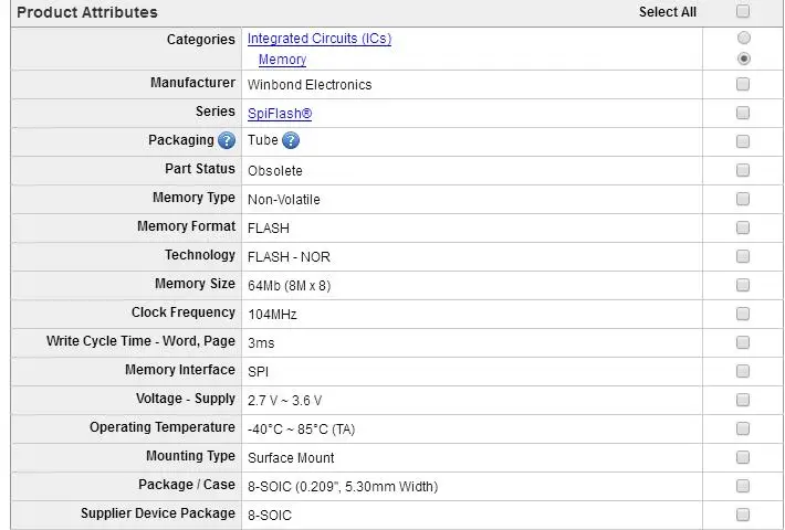 IC FLASH 64MBIT 104MHZ 8SOIC
