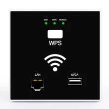 300Mbps in Wall WiFi router Access Point Wireless Socket AP for Hotel Project Support AC Management & RJ45 USB WPS Encryption