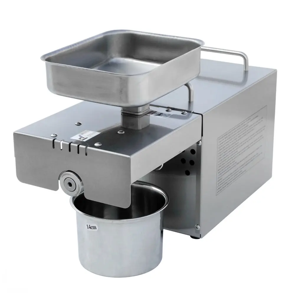 

220V Automatic Oil Press Expeller Pure Oil Maker Hot Cold Press Stainless Steel