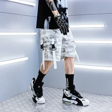 Летний High Street Camo карман подвесной ремень шорты для женщин для мужчин
