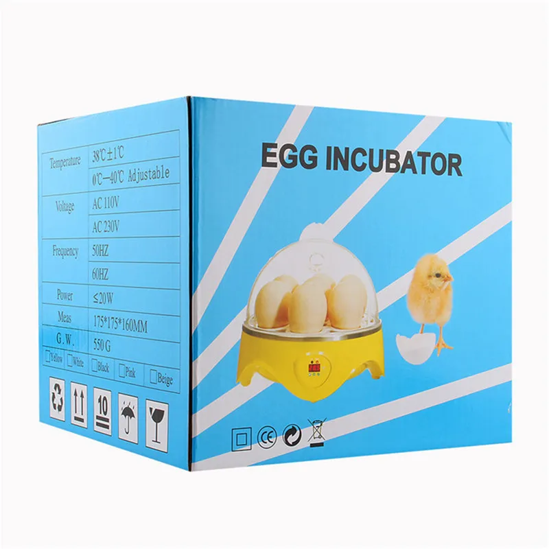 Инкубатор на 7 яиц, автоматический инкубатор для птицы, курицы, инкубатор, питомник, инкубатория, курица, утка, птица, товары для фермы