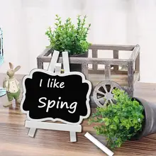 10 шт. мини Меловые доски знаки Висячие доски Прямоугольник Доска для сообщений для Свадьбы Дети ремесла сад вечерние украшения