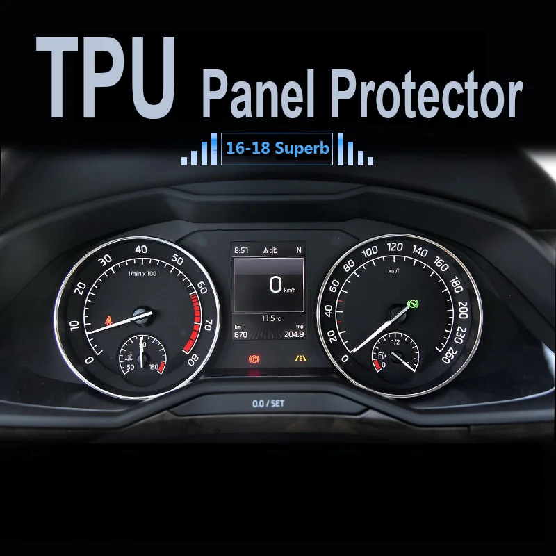 

For Skoda Superb 2016 2017 2018 Car Dashboard Protective Film TPU Screen Protector dash panel center control Instrument cover