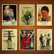 Cartel Vintage de cerveza y vino con Alcohol, cartel de Bacardi Rum, pinturas clásicas en lienzo, pósteres de pared, pegatinas para decoración del hogar, regalo