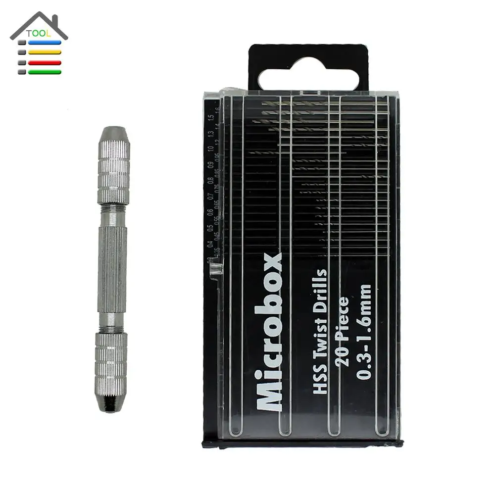 36 Pcs Mini Hand Drill Set For Crafts, Pin Vise Precision Twist Drill