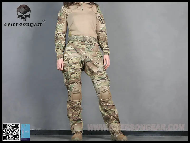 Emersongear тактическая Женская G3 Боевая форма брюки и рубашка СТРАЙКБОЛ МУЛЬТИКАМ военный камуфляж охота ghillie Костюмы Одежда