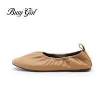 Туфли на плоской подошве; Женская Классическая обувь из искусственной кожи ярких цветов; женская обувь с круглым носком