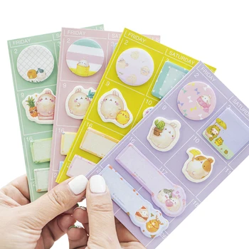 

1pack/lot cute rabbit message multi notes memo pad sticky memo notepad bookmark papers message label stationery