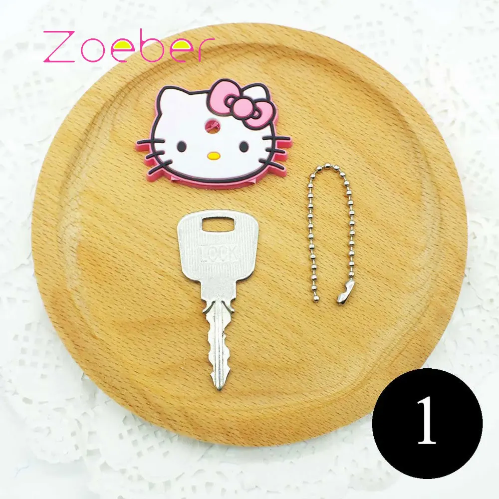 Zoeber 2018 Kartun Penutup Kunci Lucu Anime Silicone Key Chains Lucu