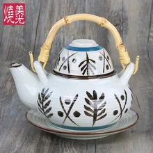 Японский и корейский стиль керамический морепродукты суп горшок японский почвы бутылка парящий фарфор креативный чайник чайная чашка