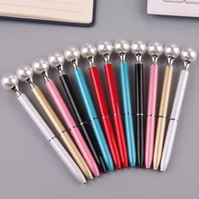 1 PCS Big Pearl Metal Ballpoint Pen Rotate Signing Pens Student Stationery Office Business Metal Ball Pen 1 PCS Big Pearl Metal Ballpoint Pen Rotate Signing Pens Student Stationery Office Business Metal Ball Pen
