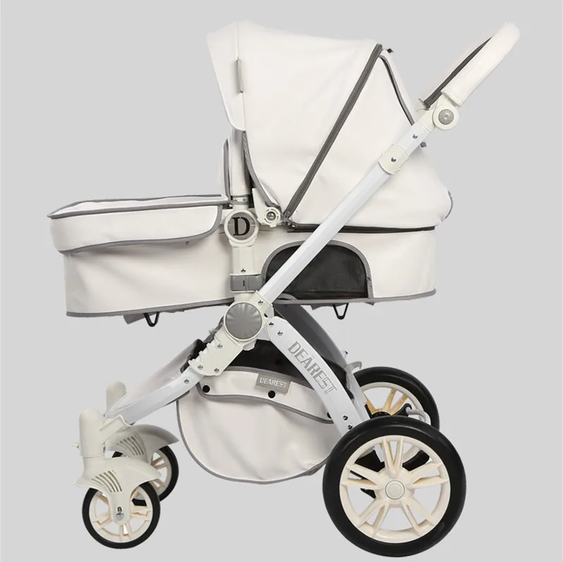 

Four Wheels Stroller Baby baby child high stroller aluminum alloy one button folding four wheel double cart Baby Stroller