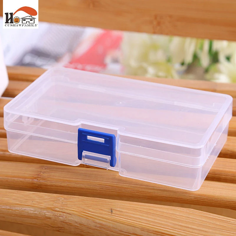

CUSHAWFAMILY Plastic Storage Box For Rings Jewelry household small accessories Organizer Makeup Case Craft Container porta joias