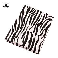 QUANFANG черный Рисунок зебры холст ткань для дивана рубашка кайма для штор домашняя подушка ручной работы 50x140 см или 45x45 см/шт