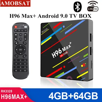 

H96MAX Plus Smart TV BOX Wireless Android 9.0 IPTV BOX 4K Media Player 4GB 64GB H96 Max + WIFI 2.4G 5G IPTV Set Top Box USB3.0
