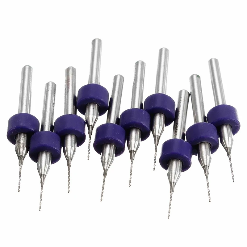 HOEM 10 Pcs/Set PCB Drill Bits Print Circuit Board CNC Micro Mini Drill 0.2-1.2mm Tungsten Carbide Metal Twist Drill Tool HOEM 10 Pcs/Set PCB Drill Bits Print Circuit Board CNC Micro Mini Drill 0.2-1.2mm Tungsten Carbide Metal Twist Drill Tool
