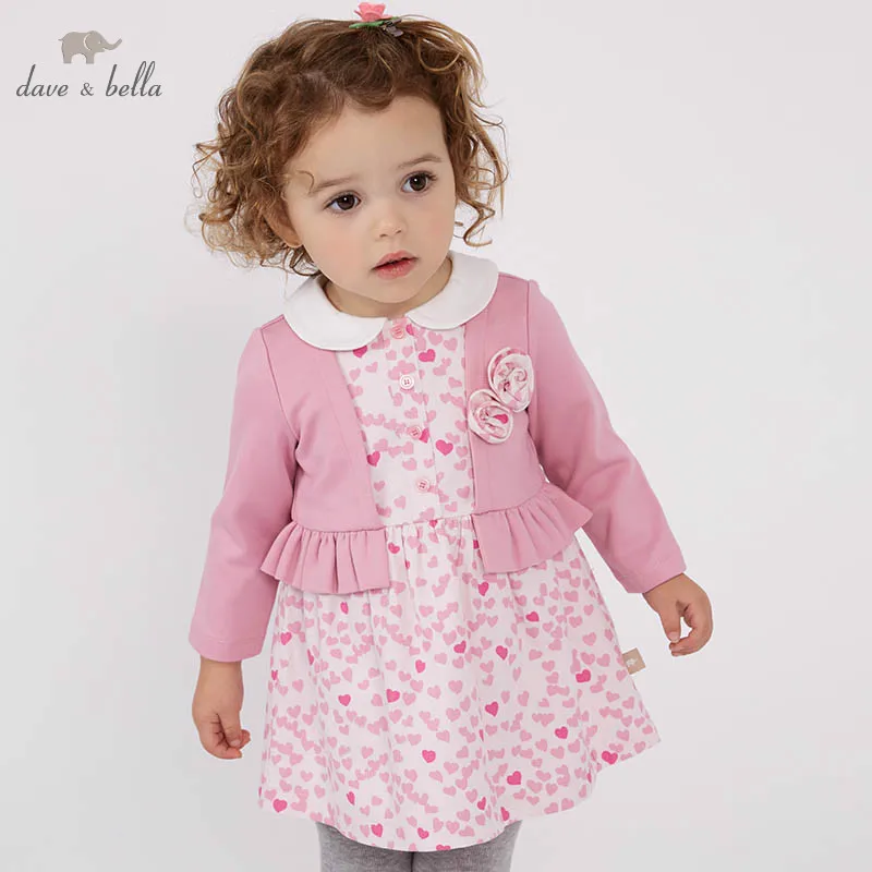 

Dave bella spring infant baby girl's fashion dress floral birthday party dress kids toddler children clothes DBM7303