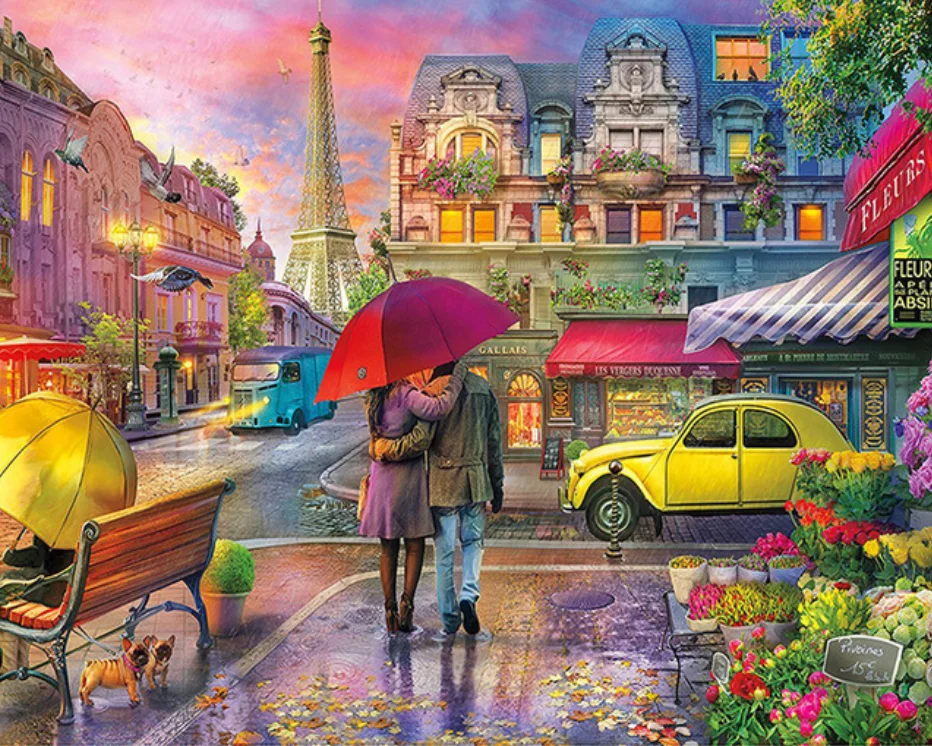 

5D DIY Diamond Painting Lover scenery Cross Stitch Diamond Embroidery Landscape Full Round rhinestones Christmas gift