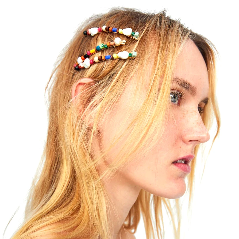 

Vodeshanliwen ZA Luxury Pearl Hair Clips For Women Fashion Handwork Bead Barrettes 2019 Bohemian Wedding Jewelry Accessories